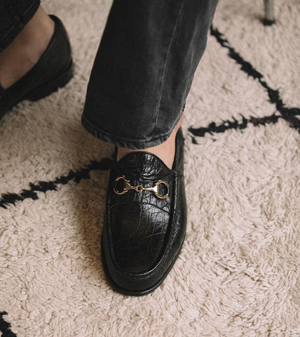 Morgan Loafers - Black Faux Leather