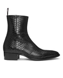 Luca Boot- Black Snake Skin