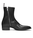 Luca Boot- Black Snake Skin