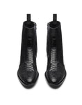 Luca Boot- Black Snake Skin